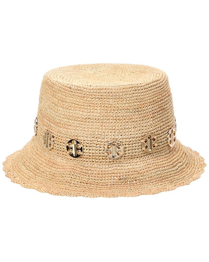 Bruno Magli Crochet Bucket Hat