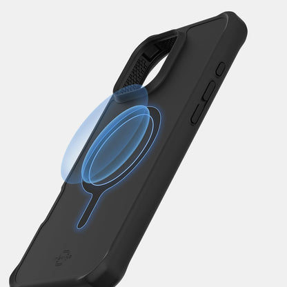 Itskins Hybrid R // Bold Magnetic Solid Protective Phone Case for Iphone 16 Pro Max, Compatible with Magsafe, Slim Military Shockproof Phone Case, Slim Hybrid Cover - Black