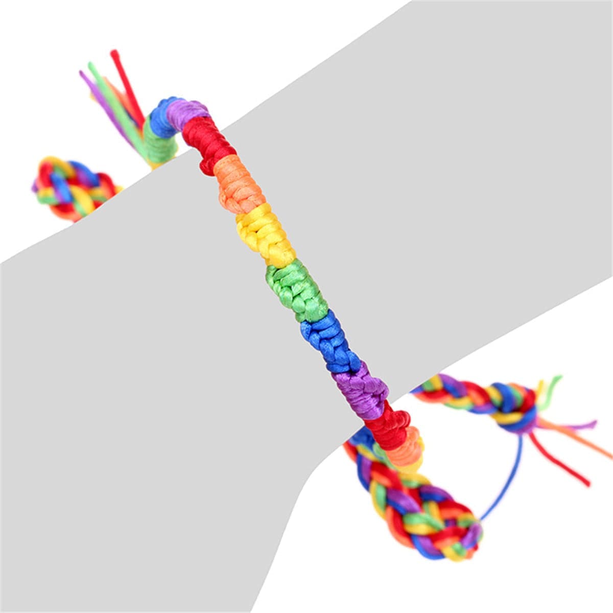 Rainbow Woven Rattan Adjustable Bracelet