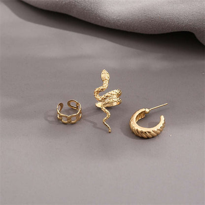 Goldtone Snake Ear Cuff Set