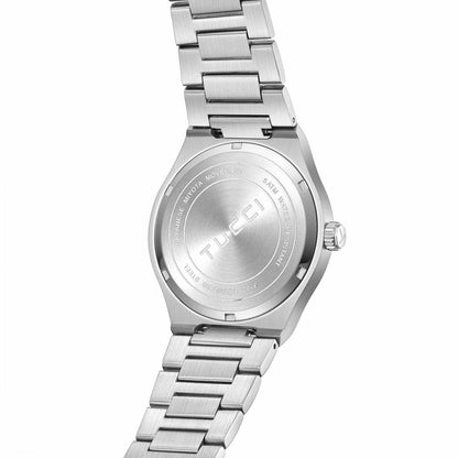 Silver Tone Blue-