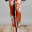 Rust and Coral Floral Print