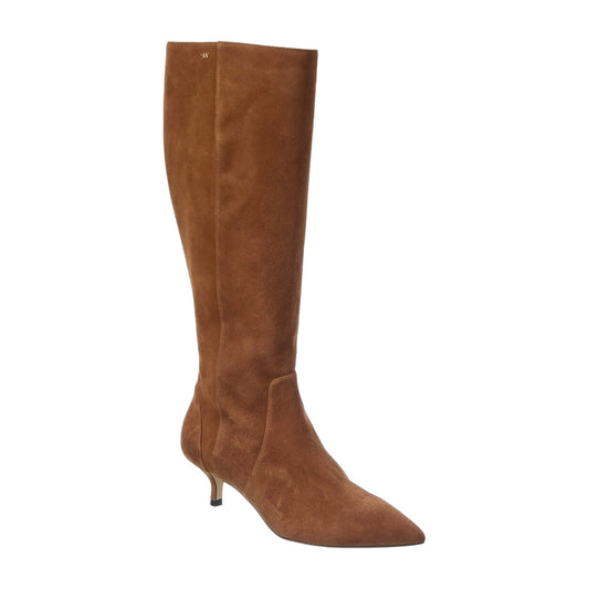 Stuart Weitzman Mara 50 Zip Suede Knee-High Boot