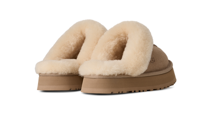 UGG Disquette Womens Platform Slippers — Sand Suede