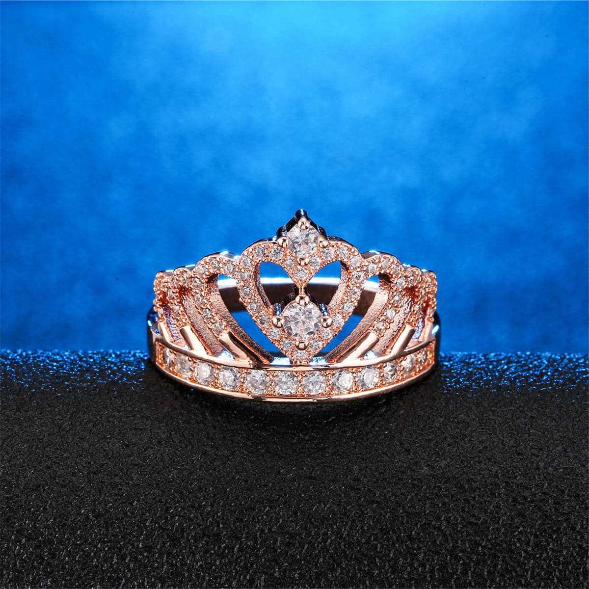 Cubic Zirconia & Rose Goldtone My Queen Statement Ring