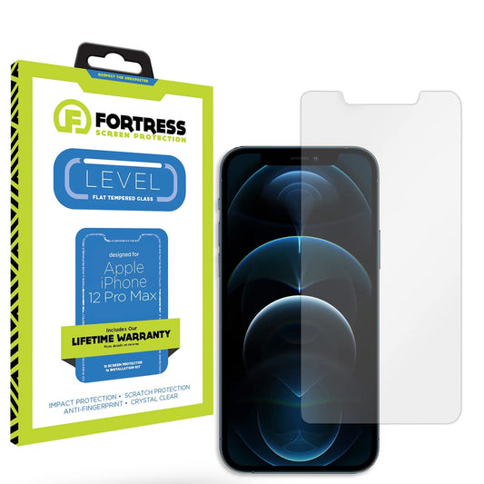 Fortress Compatible with Iphone 12 Pro Max Screen Protector [9h Tempered Glass] Anti-Scratch, Impact Protection [Lifetime Replacements] Anti-Fingerprint