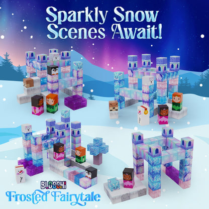 White, green, red black , gray and blue magnatic blocks-