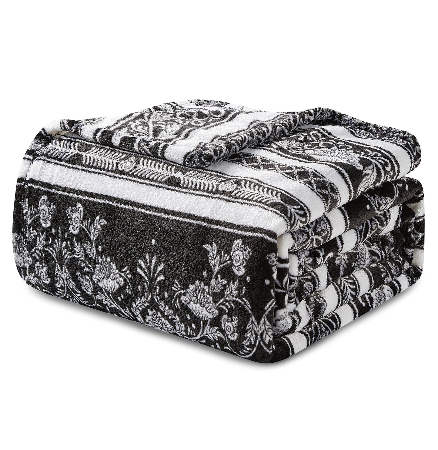 Elegant Comfort Printed Bed or Oversized Couch Blanket - Lightweight for All Season Warmth