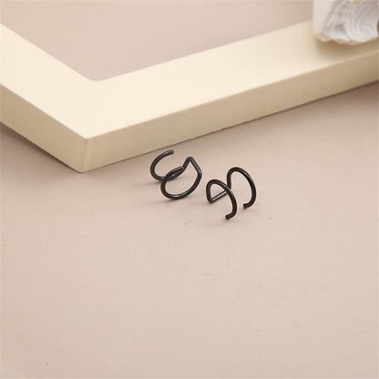 Black Layered Ear Cuffs
