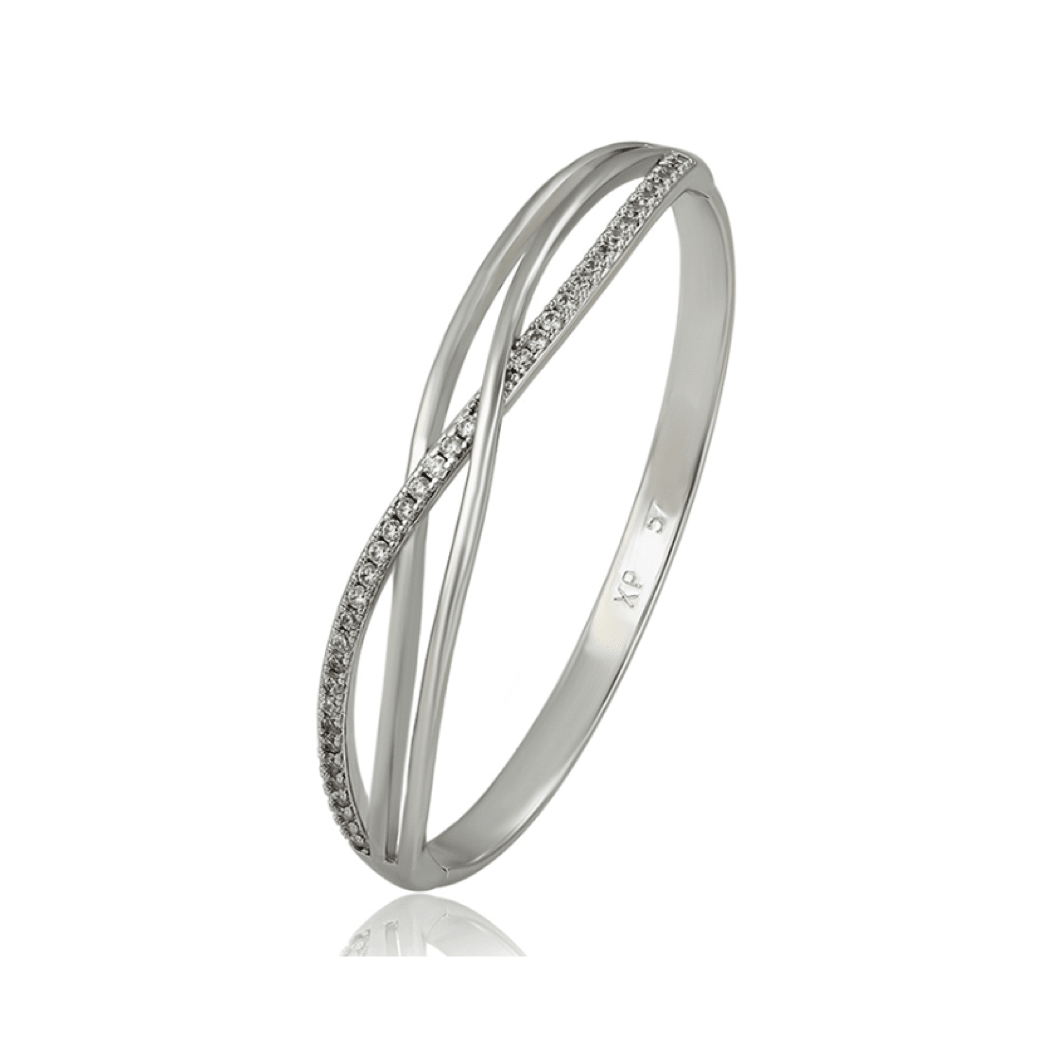 Clear Swarovski Crystal Crossover Bangle Bracelet – Zulily