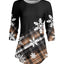 Brown and Black Snowflake Print