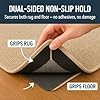 Casafoyer 12 Piece Rug Tape, Non Slip Rug Gripper for Hardwood Floors, Reusable Washable Grippers for Rugs, Double Sided Rug Tape, Under Rug Non Slip Pad (trapezium)