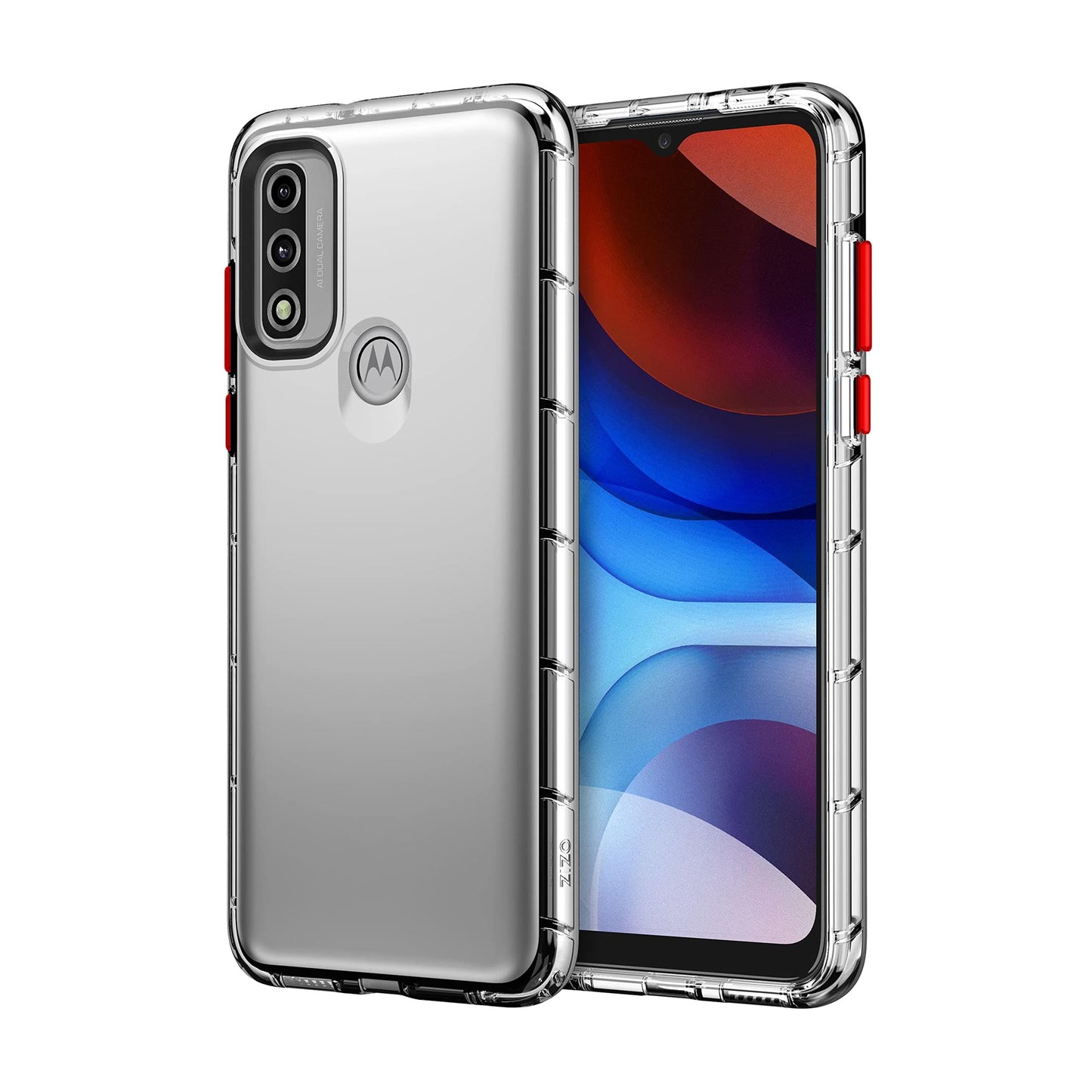 Zizo Surge Series for Moto G Pure Case - Sleek Clear Case Customizable Buttons - Clear