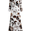 White & Brown Feather Print