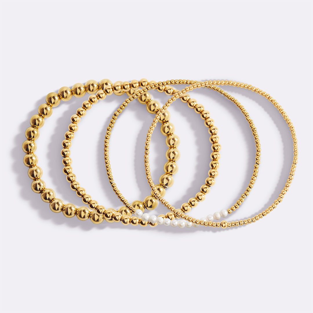Mint & Lily Everyday Pearl Bracelet Stacking Set