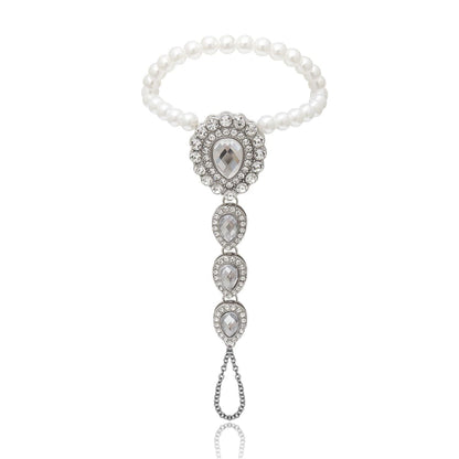 Crystal & Cubic Zirconia Teardrop Ankle-To-Toe Anklet