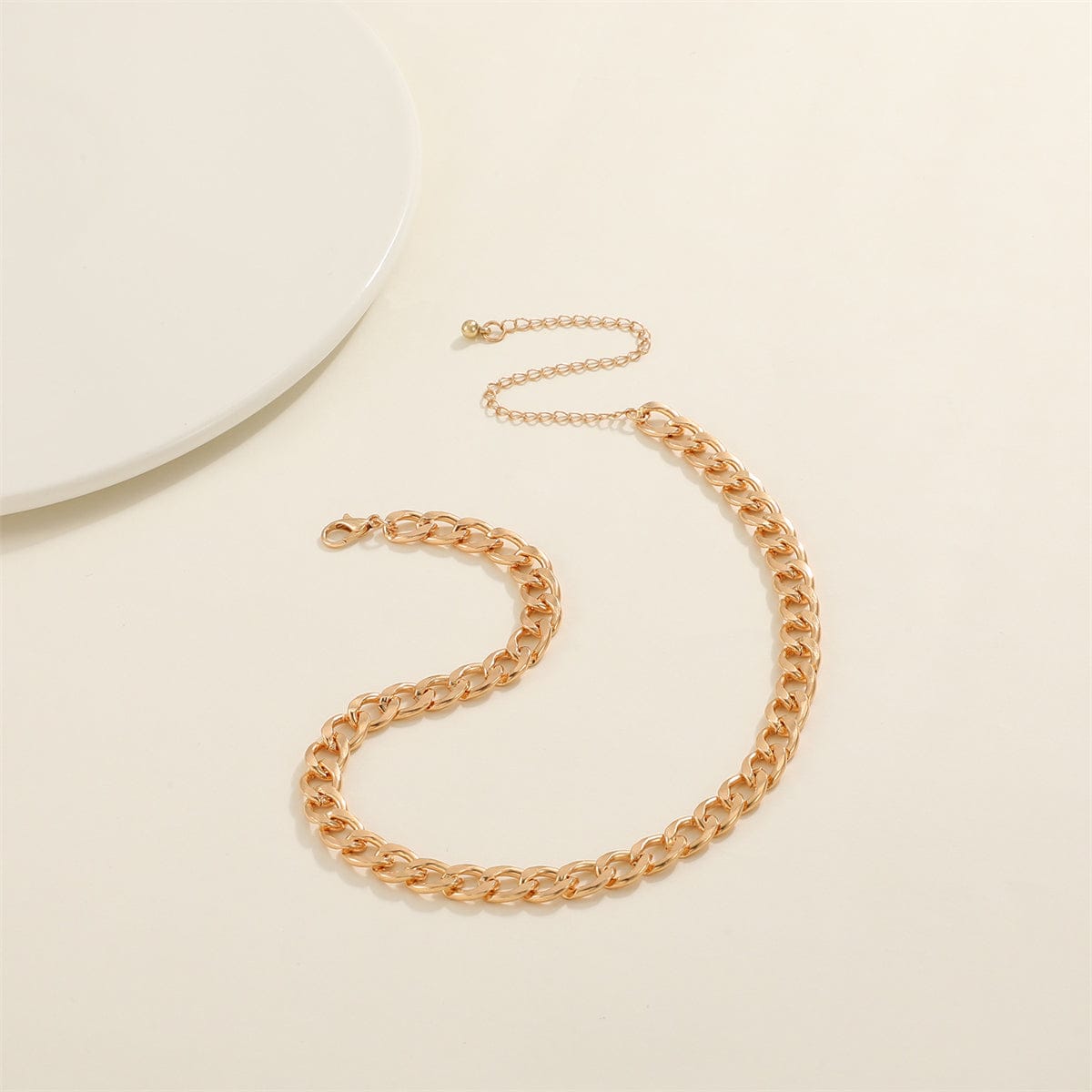 Goldtone Cuban Chain Necklace