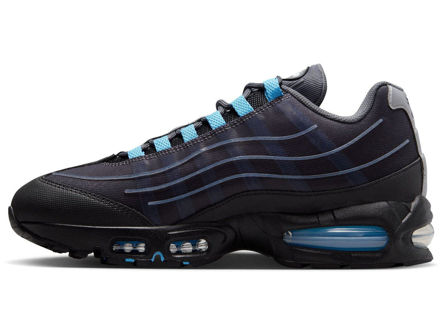 [ih7853-002] Mens Nike Air Max 95 'big Bubble Tech Black University Blue'