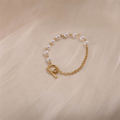Pearl & Goldtone Bracelet