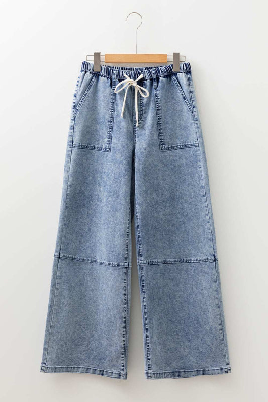 Threaded Pear Abigail Drawstring Elastic Waistband Jeans