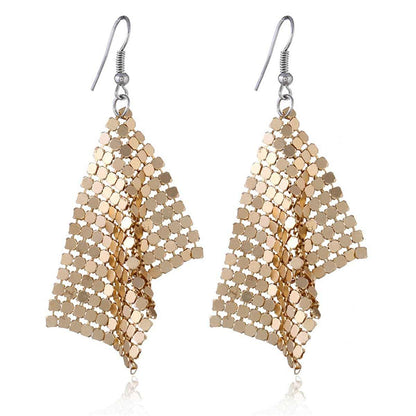 Goldtone Matt Drop Earrings