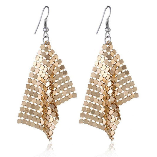 Goldtone Matt Drop Earrings