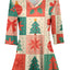 Red & Green Christmas Patchwork Print