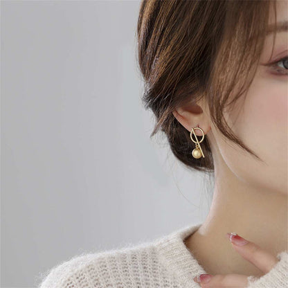 Goldtone Ball Drop Earrings