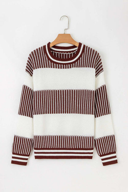 Haley Drop Shoulder Loose Sweater - Khaki / L - 12/14