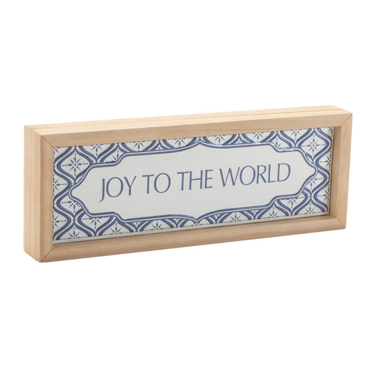 Melrose International Framed Joy to the World Sign 12"L