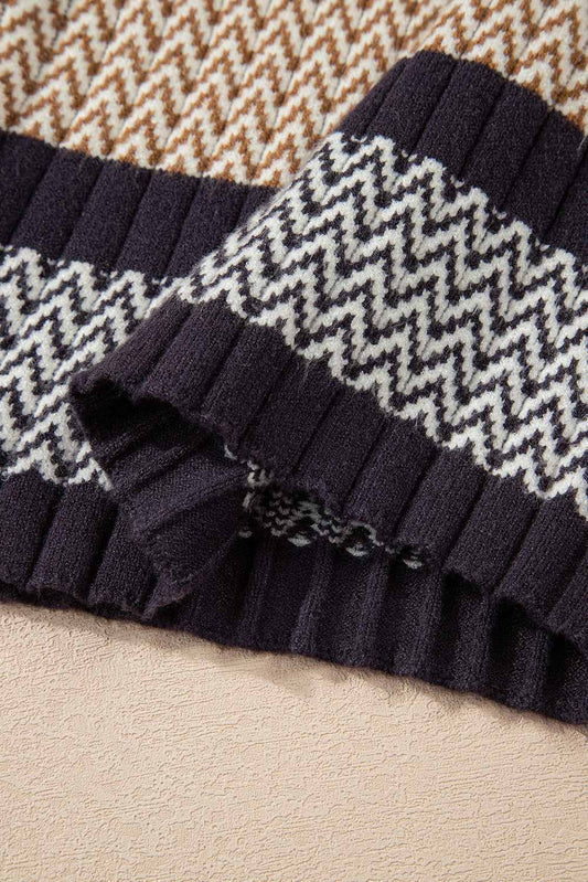 Threaded Pear Avery Ribbed Trim Slim Sweater