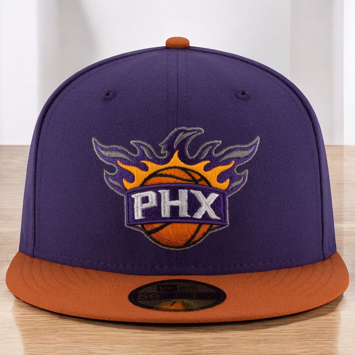 New Era Men's NBA Phoenix Suns 5950 2 Tone Fitted Purple/Orange