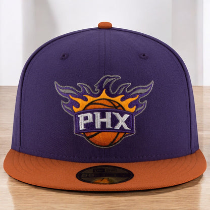 New Era Men's NBA Phoenix Suns 5950 2 Tone Fitted Purple/Orange
