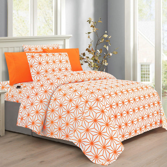 Elegant Comfort 6-Piece Cube Bed Sheet Set  - Geometric Pattern - Soft as a Hotel Premium Quality