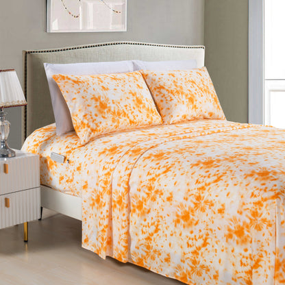 Mocassi 6-Piece Colorful Tie Dye Pattern Sheet Set - Soft as Hotel Premium Quality Bedding