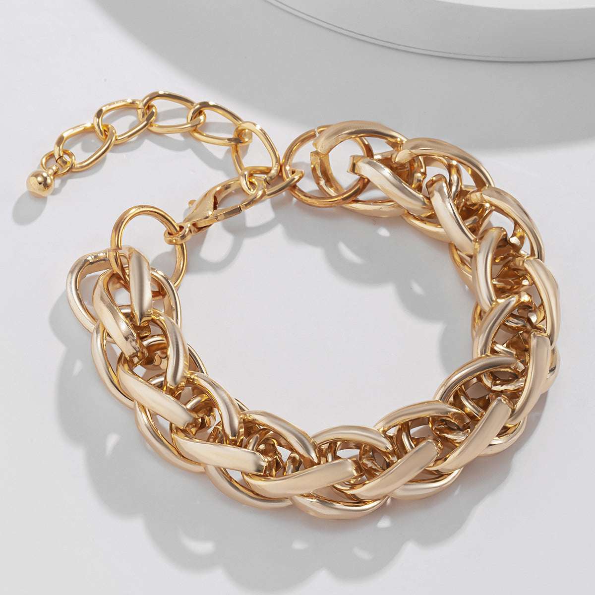 Goldtone Crossing Bracelet
