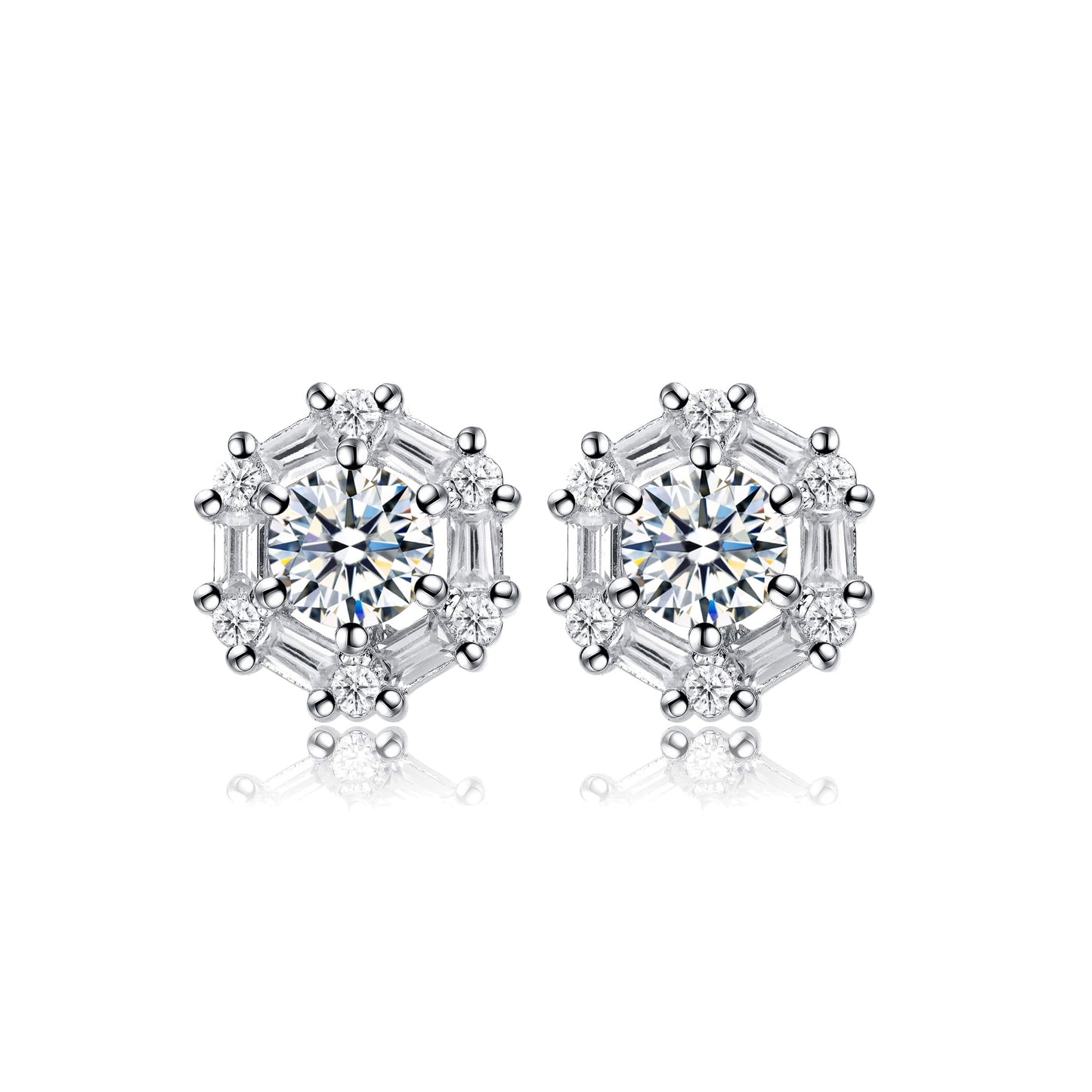 Stylish Halo Stud Earrings
