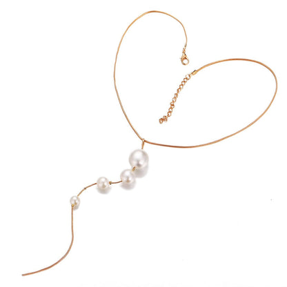 Pearl & Goldtone Pendant Necklace