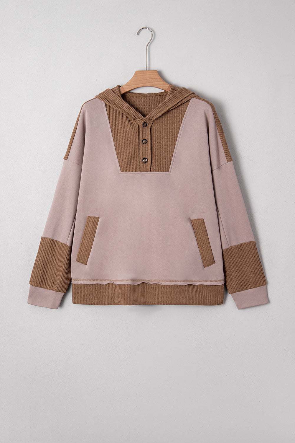 Alessia Exposed Seam Casual Hoodie - Goat / L - 12/14