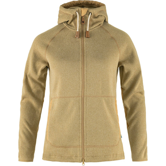 Women's Fjallraven Ovik Fleece Hoodie W Regular Fit Full Zip Sweater