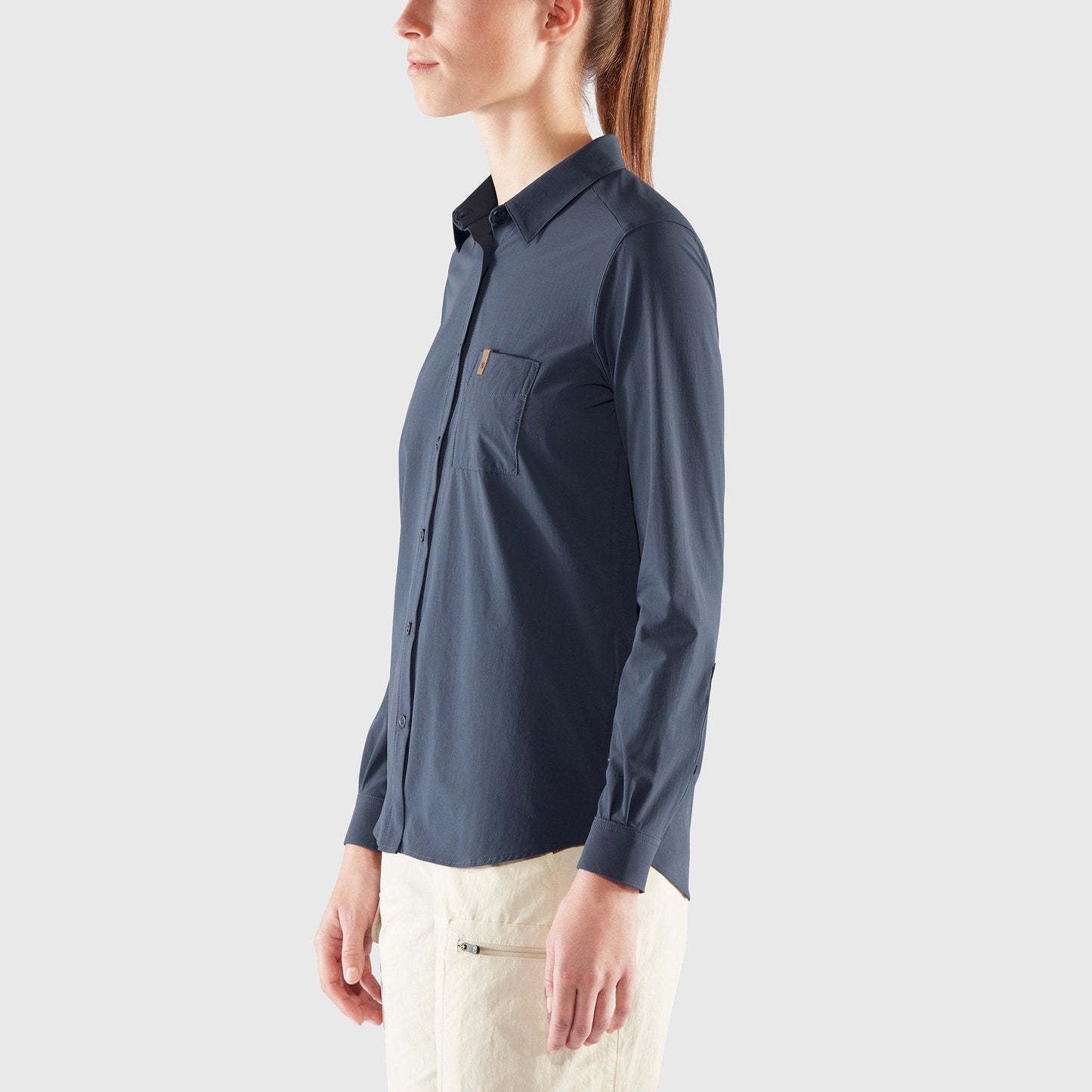 Women's Fjallraven Ovik Lite Shirt Ls Relaxed Fit Button Down W