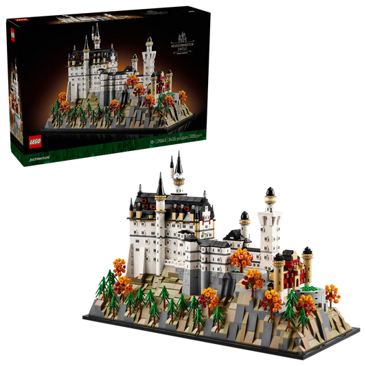 LEGO Architecture Neuschwanstein Castle Building Set - Collectible Bavarian Castle Model Kit for Arts & Crafts - Building Blocks for Adults, Ages 18+ - Gifts for Men and Women - 21063