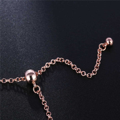Cubic Zirconia & Rose Goldtone Adjustable Link Bracelet