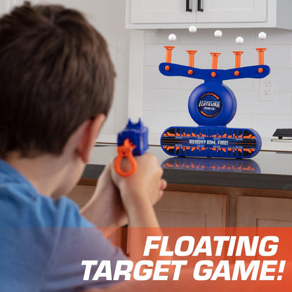 Blue and orange dart game-