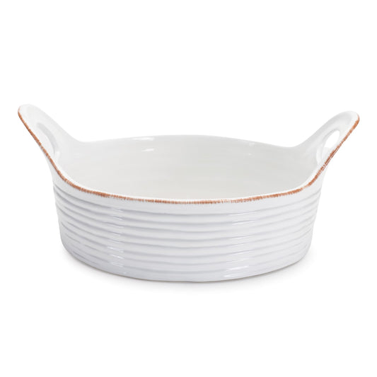 Melrose International Ceramic Bowl with Handles (Set of 2)