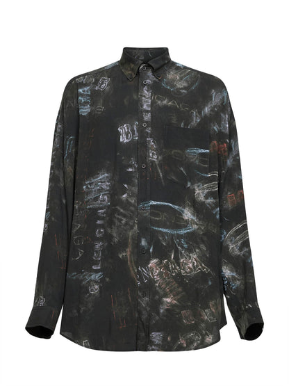 Shirt Cocoon Washed Crayon Black