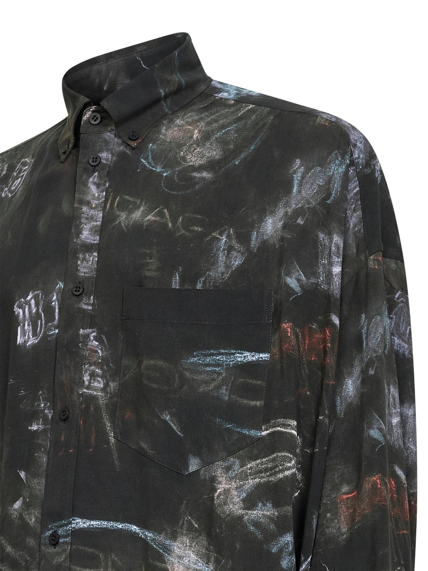 Shirt Cocoon Washed Crayon Black
