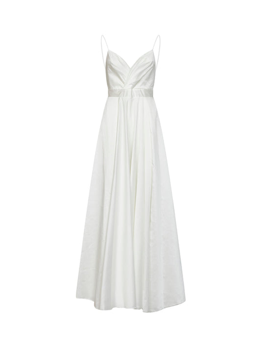 Long Dress Lyocell Blend White