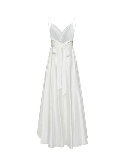 Long Dress Lyocell Blend White