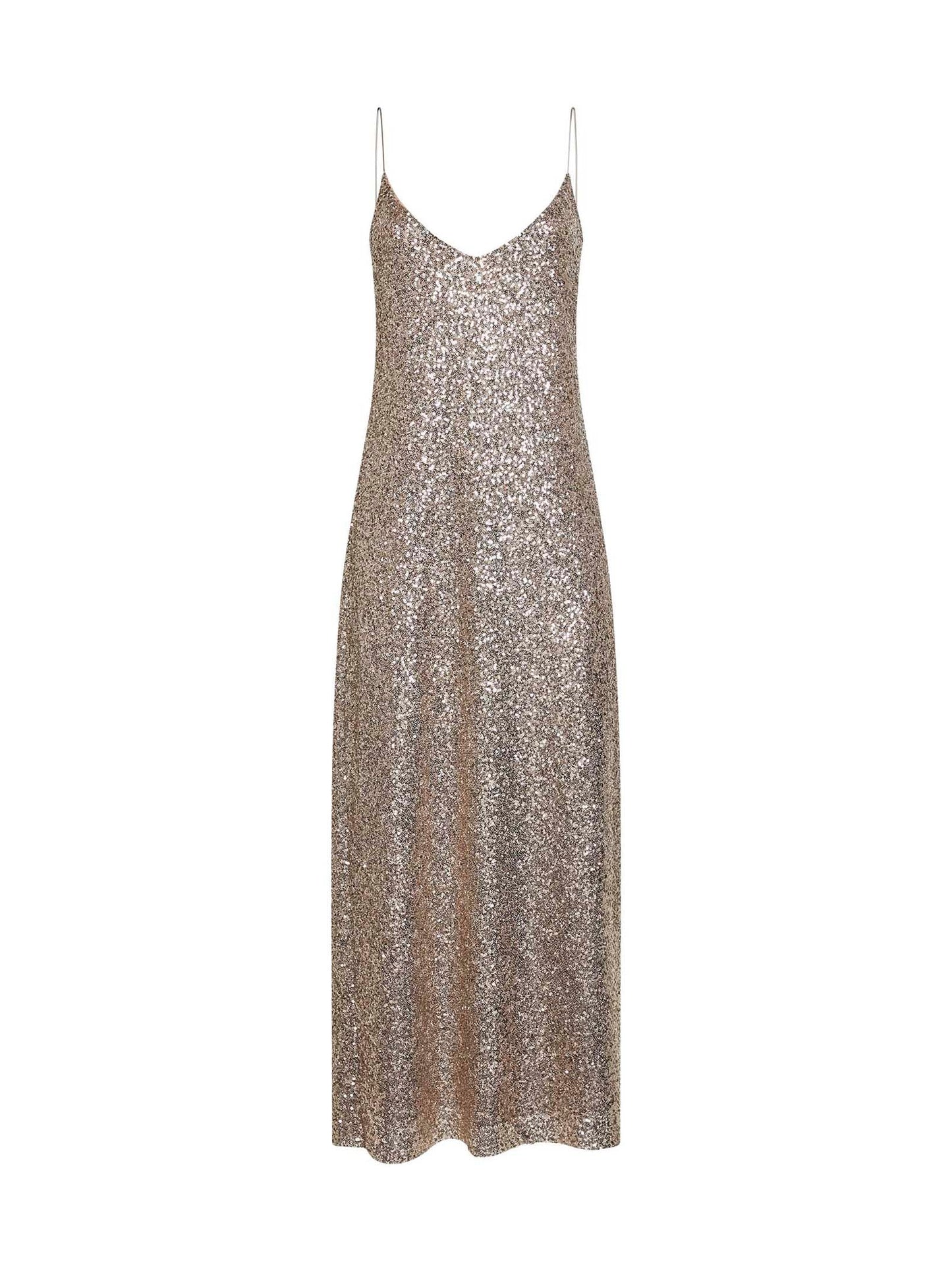 Slip Dress Alytea Gold Sequin